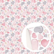 Heart Bubbles Vegan Leather – Playful & Colorful Faux Leather for Crafting Projects